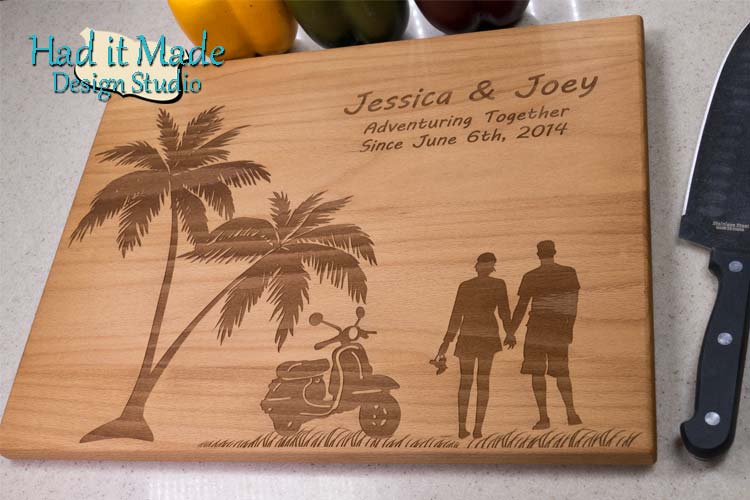 Vacation Scene Cutting Board V1