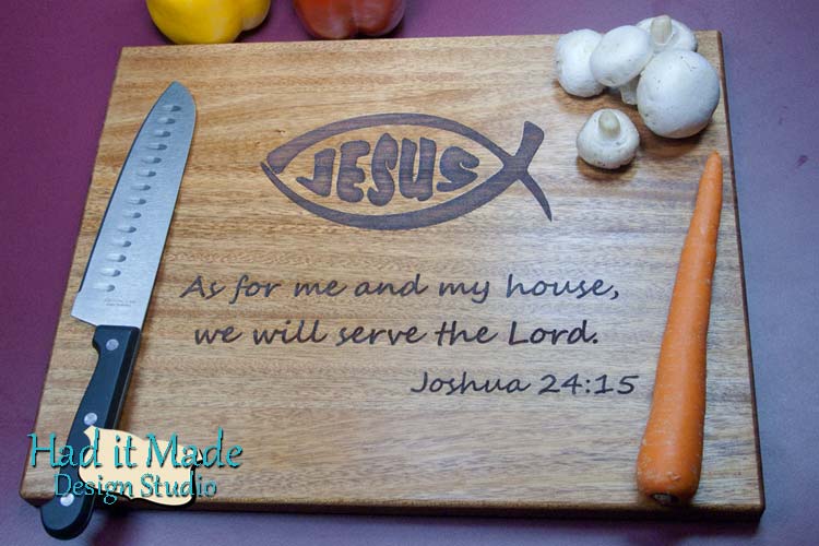 Jesus Fish Scripture Cutting Board Jesus1